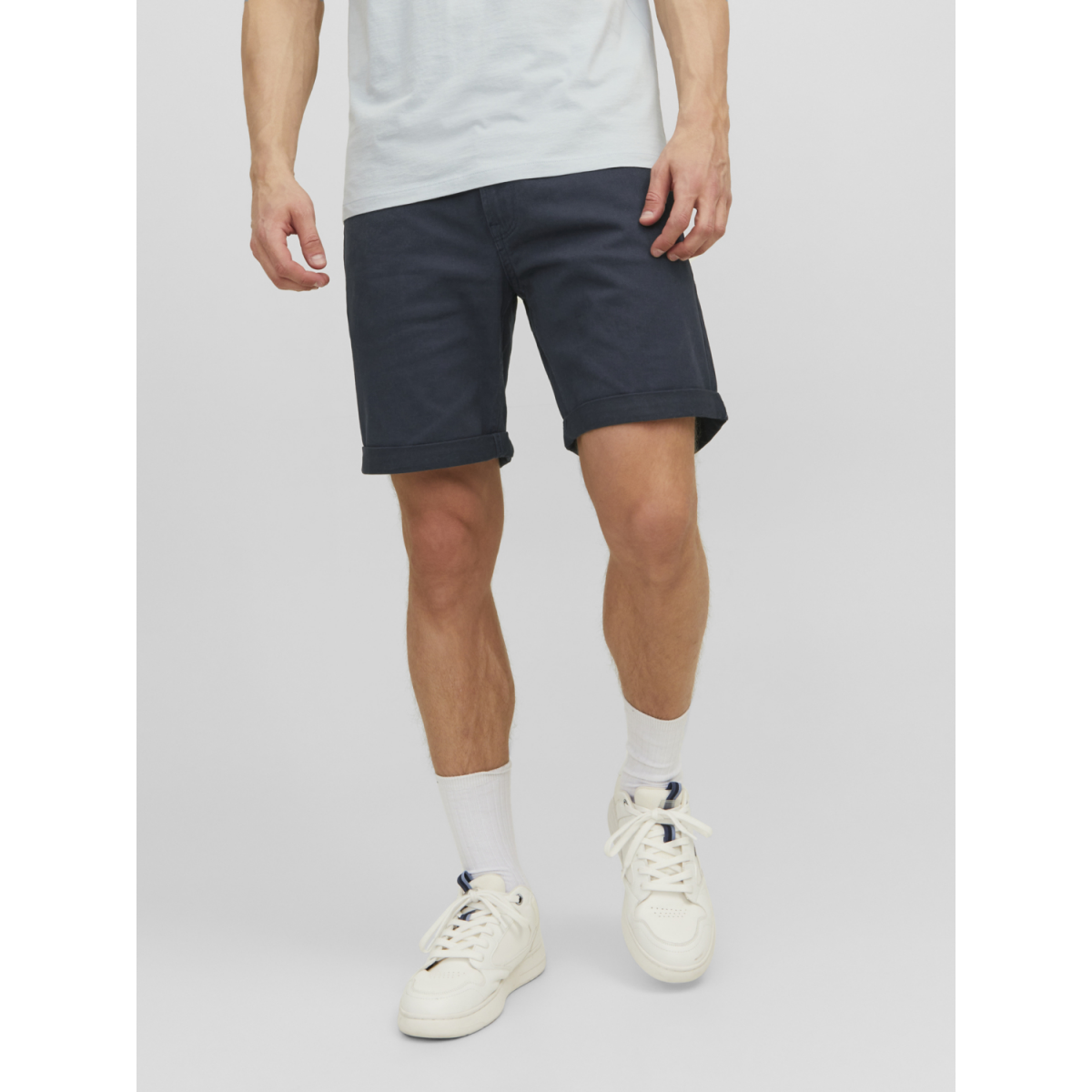 JACK & JONES Calções de ganga para homem, Preto e vinho: : Moda